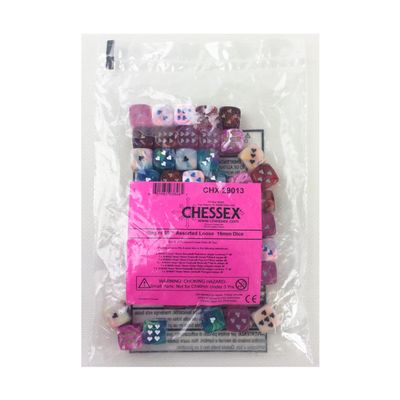 CHX29013 Assorted Loose Heart D6 Dice 16mm (5/8in) Bag of 50 Dice Chessex