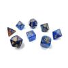 Azurite Lustrous Dice with Gold Numbers 7+1 Dice Set 16mm (5/8in) Chessex view 2