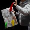 SUMAG Deluxe Silks from Newspaper Magic Tricks Pull Out Silks from Newspaper Appear Scarves Magic Stage Illusions Gimmicks Prop Comedy view 4