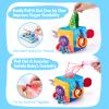 hahaland Baby Tissue Box Toy, Baby Toys 6-12 Months Montessori Toys for 6 Month Old, Textured Tails, Crinkle Tissues, Squeaky, Mirror, Silks Sensoy Scarves Baby Gifts Valentines Easter Basket Stuffers view 3