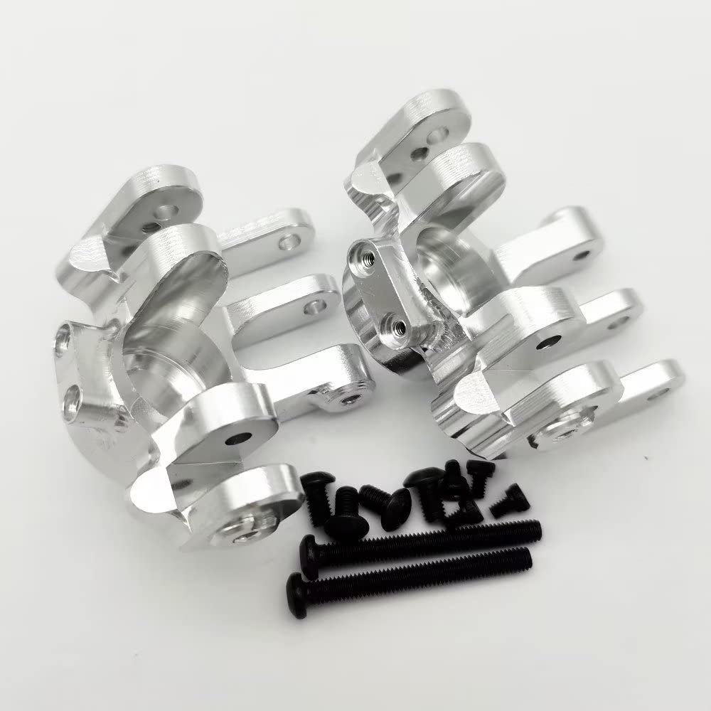Aluminum Front Steering Blocks Knuckle Arm Silver for Axial RBX10 AXI232041