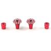 ZHIPAIJI for FrSky 3D M3 3mm CNC Aluminum Gimbal Stick Ends Transmitter Stick Anti-Slipping Cap for FrSky Taranis Q X7 X9D Plus Remote contro (Color : M3 red) view 1