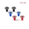ZHIPAIJI for FrSky 3D M3 3mm CNC Aluminum Gimbal Stick Ends Transmitter Stick Anti-Slipping Cap for FrSky Taranis Q X7 X9D Plus Remote contro (Color : M3 red) view 2