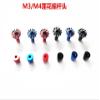 ZHIPAIJI for FrSky 3D M3 3mm CNC Aluminum Gimbal Stick Ends Transmitter Stick Anti-Slipping Cap for FrSky Taranis Q X7 X9D Plus Remote contro (Color : M3 red) view 3