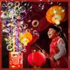 Bubble Machine (20 Holes) with LED Lights, Automatic Bubble Blower Toys, Portable Bubbles Maker for Wedding Christmas Chinese New Years Party Decorations, Kids Birthday Gifts, Balloons Banner view 4