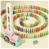 Domino Train Toys for Girls 3+ Year Old: Kids Stacking Dominoes Games - Montessori Toy Toddler 3-5 Boys ages 4-8 - Interactive Autism Fine Motor Activities Birthday Gift Stocking Stuffer 4 5 6 Yr Olds view 1