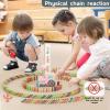 Domino Train Toys for Girls 3+ Year Old: Kids Stacking Dominoes Games - Montessori Toy Toddler 3-5 Boys ages 4-8 - Interactive Autism Fine Motor Activities Birthday Gift Stocking Stuffer 4 5 6 Yr Olds view 2