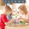 Domino Train Toys for Girls 3+ Year Old: Kids Stacking Dominoes Games - Montessori Toy Toddler 3-5 Boys ages 4-8 - Interactive Autism Fine Motor Activities Birthday Gift Stocking Stuffer 4 5 6 Yr Olds view 3