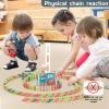 PREPHY Domino Train Toys Kids Games - Automatic Stacking Creative Game 3+ Year Old - Stem Montessori Toy for Boys 4-6 - Summer Autistic Christmas Birthday Gifts 5 6 Toddler Ages 4-8 view 2