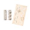 2Pcs Montessori Busy Board Practical Basic Motor Skills Activities Early Educational Learning for Boys Girls Kindergarten New Year (Tail Button) view 1