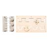 2Pcs Montessori Busy Board Practical Basic Motor Skills Activities Early Educational Learning for Boys Girls Kindergarten New Year (Tail Button) view 2