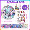 Roller Skate Party Favors 98PCS Slap Bracelets, Stickers, Key Chains, Pin Badges and Temporary Tattoos for Kids Boys Girls Throwback 80s 90s Roller Skating Hip Hop Birthday Party Supplies Decorations view 2