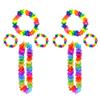 8 Packs Hawaiian Flower Party Supplies of Hula Garland Necklaces Bracelets Headband view 1