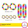 8 Packs Hawaiian Flower Party Supplies of Hula Garland Necklaces Bracelets Headband view 2