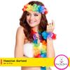 8 Packs Hawaiian Flower Party Supplies of Hula Garland Necklaces Bracelets Headband view 3