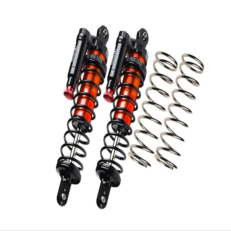 Aluminium 6061-T6 Front Or Rear L-Shape Piggy Back (Built-in Piston Spring) Adjustable Spring Dampers Shock Absorbers for Traxxas 1:5 XRT 8S Monster Truck 78086-4 Upgrades - Orange