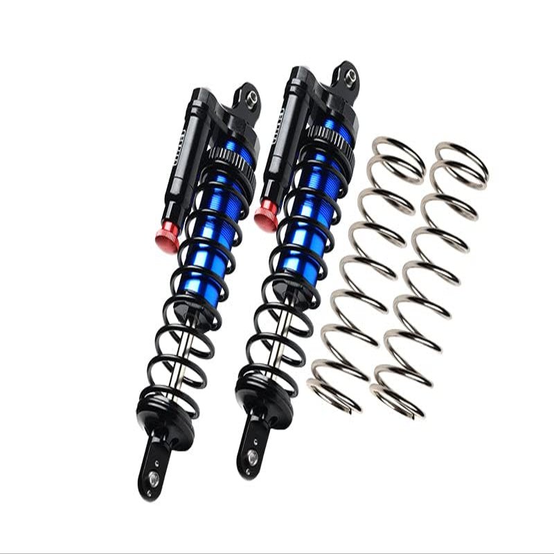 Aluminium 6061-T6 Front Or Rear L-Shape Piggy Back (Built-in Piston Spring) Adjustable Spring Dampers Shock Absorbers for Traxxas 1:5 XRT 8S Monster Truck 78086-4 Upgrades - Blue