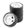 HUOOQT 4pcs/Set Classic Drift Tire RC Tyres Compatible with for 1/10 Ken Block RV Rally, RC Car Modification Part 1/10 General Tire (White) view 1