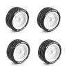 HUOOQT 4pcs/Set Classic Drift Tire RC Tyres Compatible with for 1/10 Ken Block RV Rally, RC Car Modification Part 1/10 General Tire (White) view 2