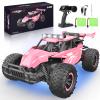 kolegend Remote Control Car for Girls 50+min Monster Trucks 20km/h 1:12 Scale 13 Inch All Terrains RC Truck with Flashing Chassis Lights Gift Toys for Girls Kids Boys view 1