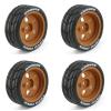 HUOOQT 4pcs/Set Classic Drift Tire RC Tyres Compatible with for 1/10 Ken Block RV Rally, RC Car Modification Part 1/10 General Tire (Orange) view 2