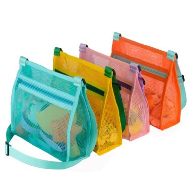 MUYIZI Shell Bags for Beach - Mesh Shell Collecting Bags for Kids, Picking Up Shells