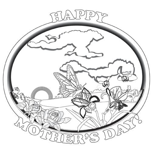Mother's Day Memory Cross Coloring Card for Children - A Christian Card with Bible Verses and History of Mothers Day (12)