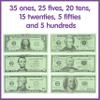 Learning Advantage Play Money Set | Bills & Coins | 100 Bills and 94 Coins | Early Math Manipulatives for Kids | Pretend Money Designed Like Real Currency view 4