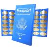 Pennybandz Penny Passport to My Penny Adventures - Pressed Penny Souvenir Collecting Book - Holds 48 Coins - Vegan Leather - Every Book Ordered Comes with a Mystery Penny as a Gift (Sky Blue) view 1