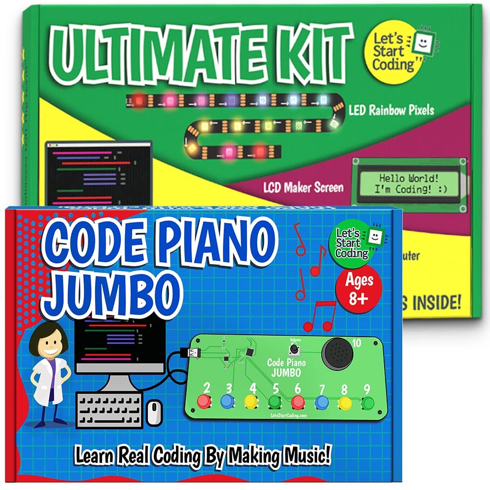 Bundle: Ultimate Coding Kit + Code Piano Jumbo. Get Kids Started Coding with Music and Circuits!