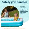 2-in-1 Inflatable Kiddie Pool, 65"x39"x10" (5'5") Soft Cushioned Floor, Handles, Drain, Shallow Rectangular Blowup Swimming Pool for Kids Age 2+ Toddler Ball Pit, Small Adult Backyard Tanning Pool view 3
