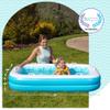 2-in-1 Inflatable Kiddie Pool, 65"x39"x10" (5'5") Soft Cushioned Floor, Handles, Drain, Shallow Rectangular Blowup Swimming Pool for Kids Age 2+ Toddler Ball Pit, Small Adult Backyard Tanning Pool view 4