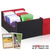 Yexiya 7 Pcs Deck Card Boxes, 1 Leather Deck Storage Case with 6 Plastic Trading Card Storage Box for Playing Mtg Tcg(Black, Red) view 3