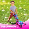 SLOOSH Bubble Lawn Mower Toddler Toys - Spill-Proof Bubble Machine Pretend Gardening Toy for Age 1 2 3 1-3 Year Old Toddler Indoor Outdoor Use, Baby Girl Push Toys Valentines Birthday Gift (Pink) view 4