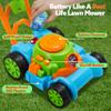 SLOOSH Bubble Lawn Mower Toddler Toys - Spill-Proof Bubble Machine Pretend Gardening Play Toy for Age 1 2 3 1-3 Year Old Baby Boys Indoor Outdoor Use, Easter Basket Stuffers Birthday Gifts (Blue) view 3