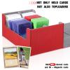Yexiya 7 Pcs Deck Card Boxes, 1 Leather Deck Storage Case with 6 Plastic Trading Card Storage Box for Playing Mtg Tcg(Red, Gray) view 3