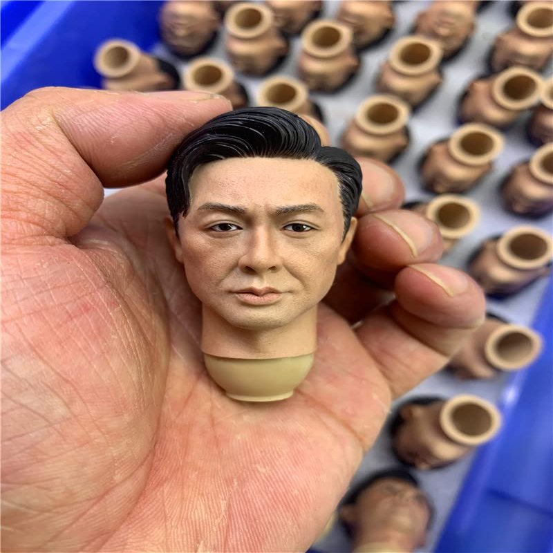 1/6 Scale Asian Male Head Sculpt Carved for 12inch Male Soldier Action Figure Body Collection (I)