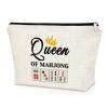 Sazuwu Mahjong Queen Game Makeup Bag Mahjong Lovers Gift for Women Players Cosmetic Bag Travel Pouch Lucky Gambling Gifts for Birthday Thanksgiving Christmas view 1