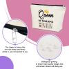 Sazuwu Mahjong Queen Game Makeup Bag Mahjong Lovers Gift for Women Players Cosmetic Bag Travel Pouch Lucky Gambling Gifts for Birthday Thanksgiving Christmas view 4