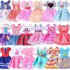 ZITA ELEMENT 16 Pcs 5.3 Inch - 6 Inch Girl Doll Clothes and Accessories - 3 Dresses, 3 Swimsuits, 2 Shoes, 5 Outfits Hangers, 1 Skateboard, 1 Glasses and 1 Toy Dog view 2