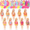 ZITA ELEMENT 16 Pcs 5.3 Inch - 6 Inch Girl Doll Clothes and Accessories - 3 Dresses, 3 Swimsuits, 2 Shoes, 5 Outfits Hangers, 1 Skateboard, 1 Glasses and 1 Toy Dog view 4