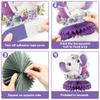 12 Pcs Purple Floral Elephant Honeycomb Centerpieces - Girl Baby Shower Party Table Decorations - Welcome Baby Party Table Toppers - Photo Props Decor view 3