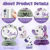 12 Pcs Purple Floral Elephant Honeycomb Centerpieces - Girl Baby Shower Party Table Decorations - Welcome Baby Party Table Toppers - Photo Props Decor view 4