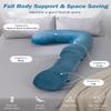 INSEN Cooling Pregnancy Pillow for Sleeping, L-Shaped for Side Sleeper view 2