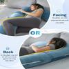 INSEN Cooling Pregnancy Pillow for Sleeping, L-Shaped for Side Sleeper view 3