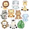 24pcs Jungle Animals Party Cupcake Toppers Decorations Jungle Safari Animal Theme Party Supplies for Zoo Wild Animal Birthday Baby Shower Supplies view 2