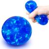 Blue Squishy Glitter Stress Balls for Kids and Adults - Stretch Stress Relief Squishy Ball, Pull and Squeeze - Squish Dough Ball Fidget Toys for Easter Basket Stuffers and Party Favors view 1
