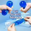 Blue Squishy Glitter Stress Balls for Kids and Adults - Stretch Stress Relief Squishy Ball, Pull and Squeeze - Squish Dough Ball Fidget Toys for Easter Basket Stuffers and Party Favors view 4