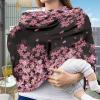 JEOCODY Car Seat Covers for Babies Cherry Blossom Elastic Pram Dust Cover Shopping Cart Cover Infant Carseat Canopy Shopping Cart Cover Multi-Use Nursing Breastfeeding Covers Nursing Scarf view 2