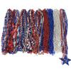 YSPPF 108 Pcs 4th of July Beads Necklace Bulk Red White Bule Independence Day Patriotic Star Necklaces Parade Decorations view 1